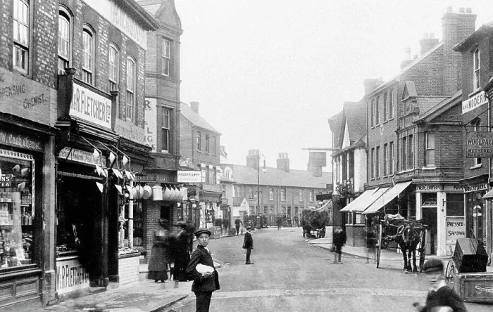 Framed Print : High Wycombe Oxford Street early 1900s Framed Print : High Wycombe Oxford Street early 1900s