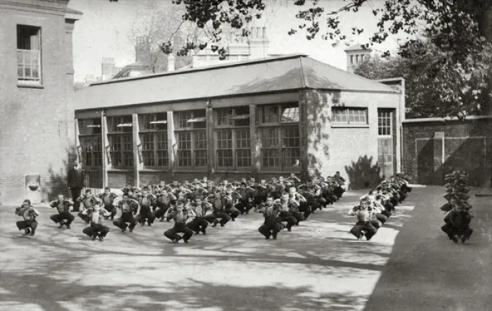 Framed Print : Highbury Truant & Industrial School, London - Dumbbells Framed Print : Highbury Truant & Industrial School, London - Dumbbells