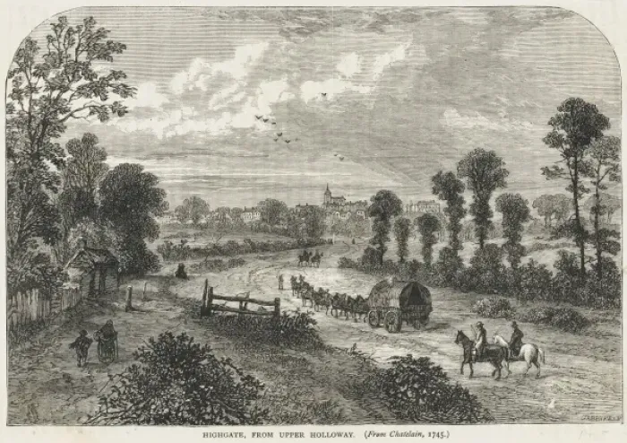 Framed Print : Highgate in 1745 Framed Print : Highgate in 1745