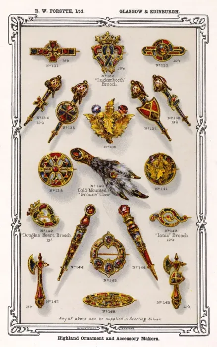 Framed Print : HIGHLAND BROOCHES C1902 Framed Print : HIGHLAND BROOCHES C1902