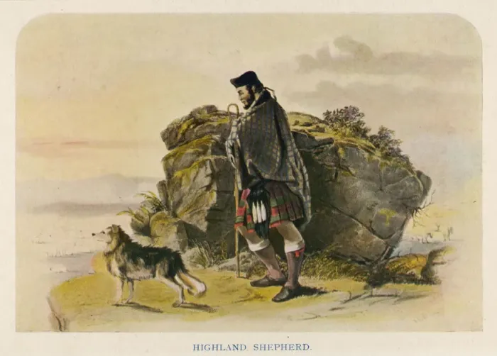 Framed Print : A Highland Shepherd and his Sheepdog Framed Print : A Highland Shepherd and his Sheepdog
