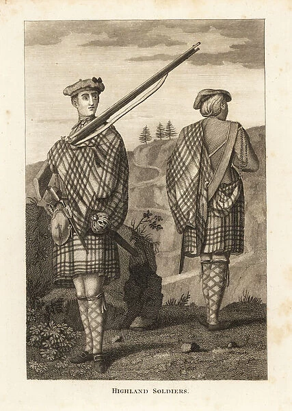 Highland Soldiers, 17th century, in bonnet