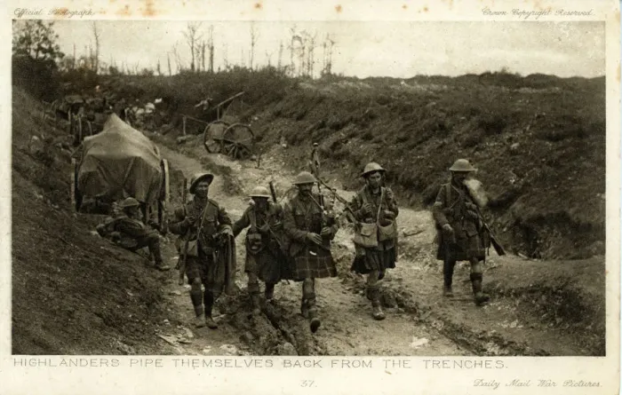 Framed Print : Highlanders in the Trenches WW1 Framed Print : Highlanders in the Trenches WW1