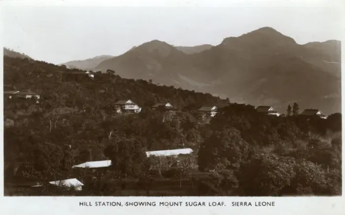 Framed Print : Hill station and Mount Sugar Loaf, Sierra Leone, West Africa Framed Print : Hill station and Mount Sugar Loaf, Sierra Leone, West Africa