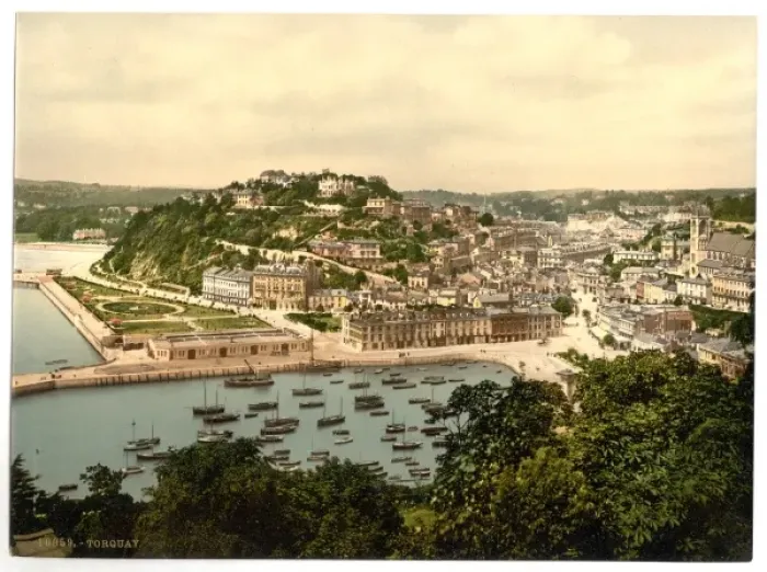 Framed Print : From the hill, Torquay, England Framed Print : From the hill, Torquay, England