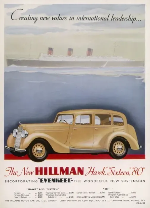 Framed Print : Hillman Hawk advertisement Framed Print : Hillman Hawk advertisement