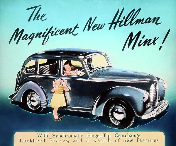 Hillman Minx cinema advertisement, probably 1940s