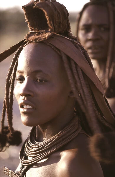 Himba Girl - wearing head gear and jewellery