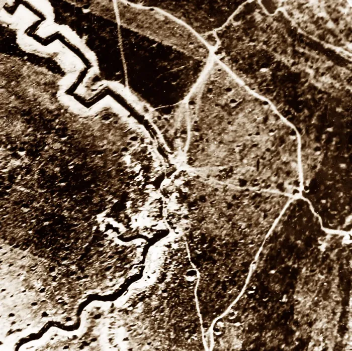 Framed Print : The Hindenburg line taken from 8, 000 feet - WW1 Framed Print : The Hindenburg line taken from 8, 000 feet - WW1