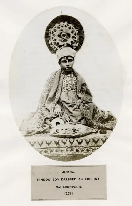 Framed Print : Hindu boy dressed as Krishna, Saharounpoor, India Framed Print : Hindu boy dressed as Krishna, Saharounpoor, India