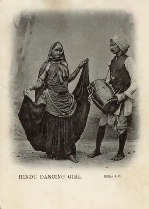 Framed Print : Hindu dancer and drummer, India Framed Print : Hindu dancer and drummer, India