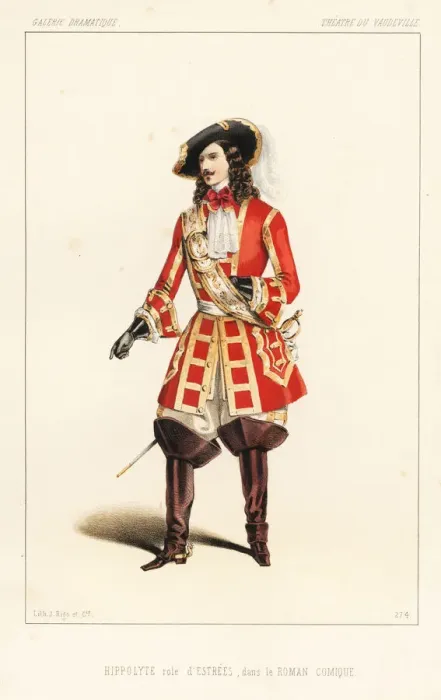 Framed Print : Hippolyte as d Estrees in Le Roman Comique, 1846