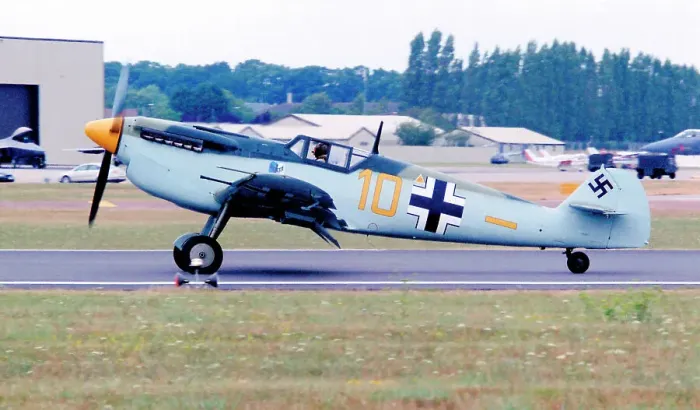 Framed Print : Hispano HA. 1112-M1L Buchon G-AWHK Framed Print : Hispano HA. 1112-M1L Buchon G-AWHK