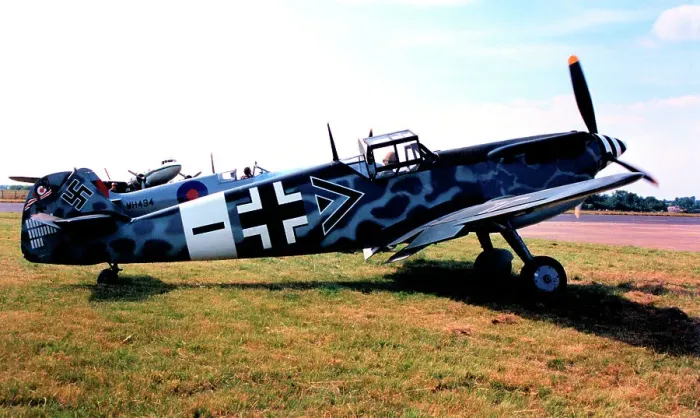 Framed Print : Hispano HA. 1112-M1L Buchon G-BOML Framed Print : Hispano HA. 1112-M1L Buchon G-BOML