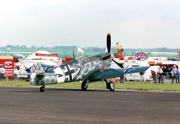 Framed Print : Hispano HA.1112-M1L Buchon G-BOML Framed Print : Hispano HA.1112-M1L Buchon G-BOML