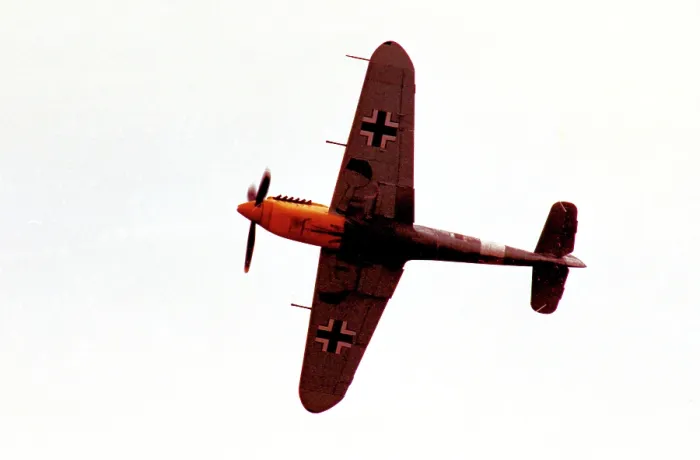 Framed Print : Hispano HA.1112-M1L Buchon G-BOML Framed Print : Hispano HA.1112-M1L Buchon G-BOML