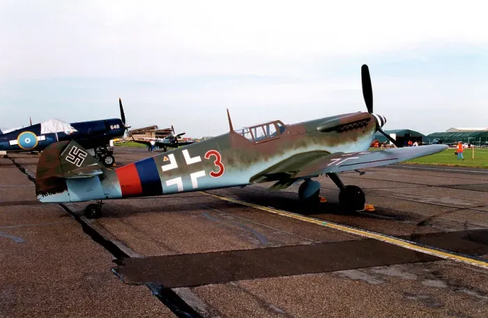 Framed Print : Hispano HA.1112-M1L Buchon G-BOML / Red 3 Framed Print : Hispano HA.1112-M1L Buchon G-BOML / Red 3