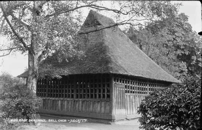 Framed Print : Historic Bell Cage in East Bergholt Framed Print : Historic Bell Cage in East Bergholt