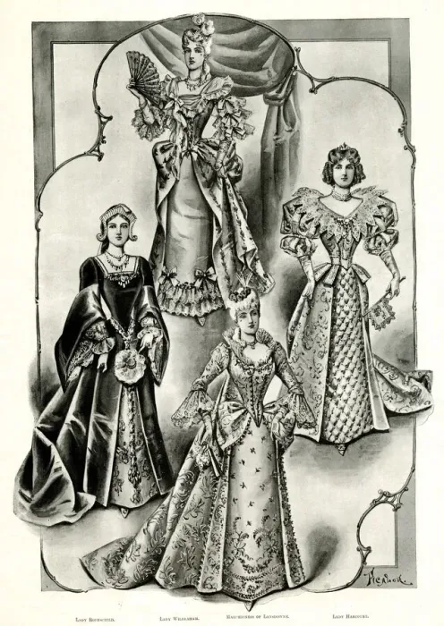 Framed Print : Historic Fancy Dress Ball at Devonshire House, London Framed Print : Historic Fancy Dress Ball at Devonshire House, London