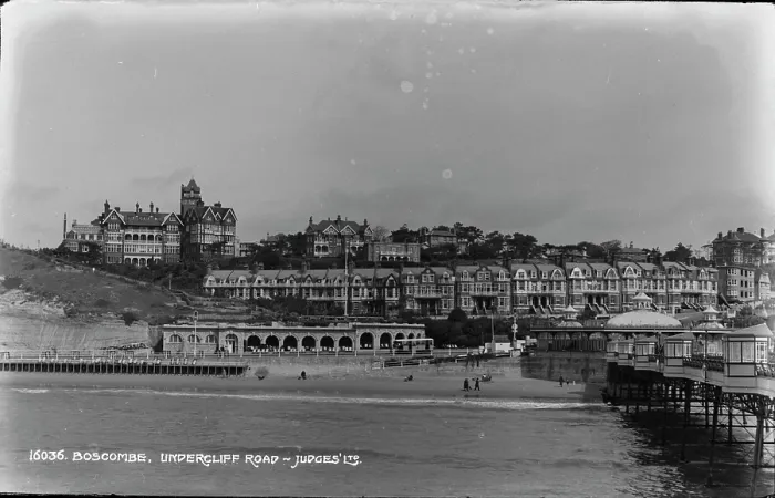 Framed Print : Historic Seaside View of Boscombe Framed Print : Historic Seaside View of Boscombe