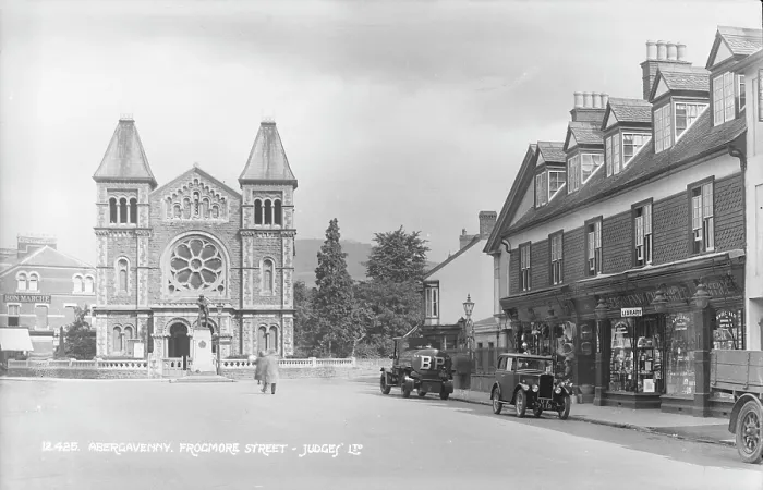 Framed Print : Historic View of Frocmore Street, Abergavenny Framed Print : Historic View of Frocmore Street, Abergavenny