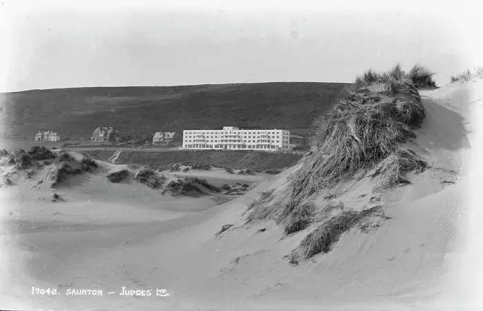 Framed Print : Historic View of Saunton Framed Print : Historic View of Saunton
