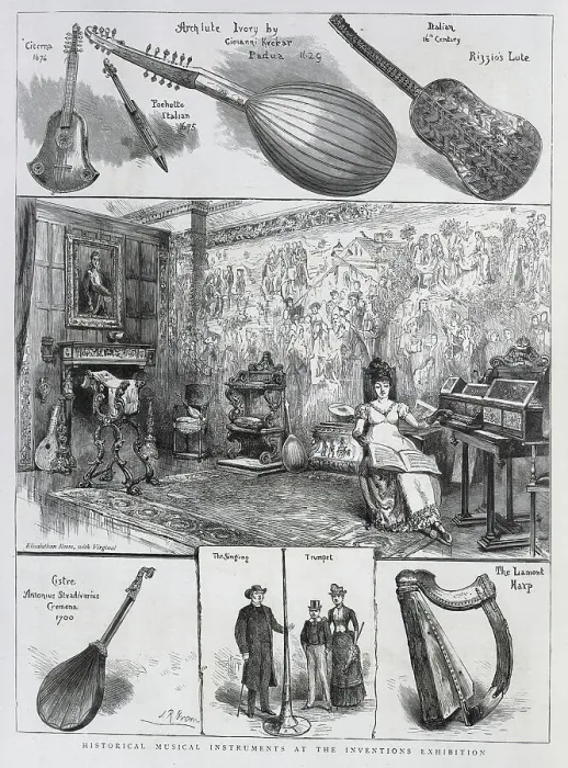 Framed Print : Historical Musical Instruments, Inventions Exhibition Framed Print : Historical Musical Instruments, Inventions Exhibition