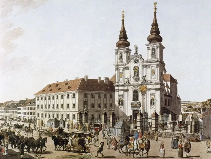 Framed Print : History of Austria. Vienna. Upper Market near the Mariensaul Framed Print : History of Austria. Vienna. Upper Market near the Mariensaul