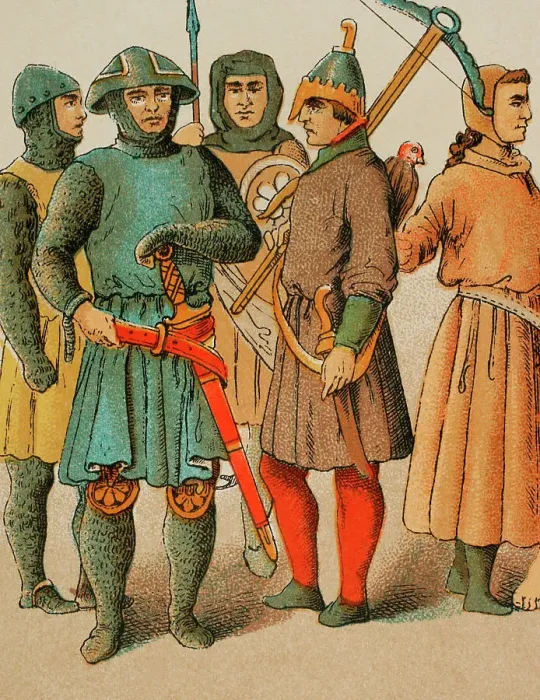 Framed Print : History of England, 1200. Warriors Framed Print : History of England, 1200. Warriors