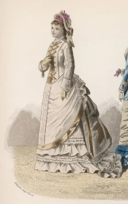 Framed Print : History of Fashion 1875 Framed Print : History of Fashion 1875