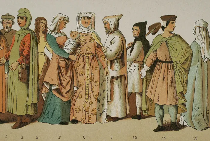 Framed Print : History of France. 1200. From left to right: ordinary Framed Print : History of France. 1200. From left to right: ordinary
