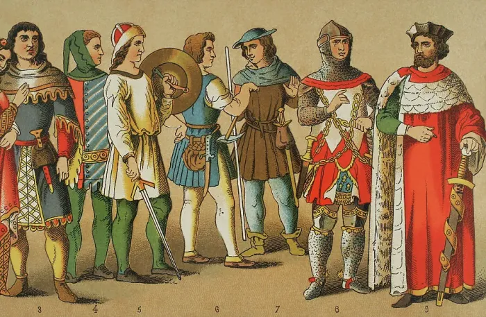 Framed Print : History of Germany. 1300-1350. From left to right Framed Print : History of Germany. 1300-1350. From left to right