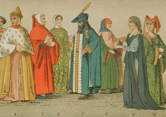Framed Print : History of Italy. 1300. From left to right: Doge Framed Print : History of Italy. 1300. From left to right: Doge