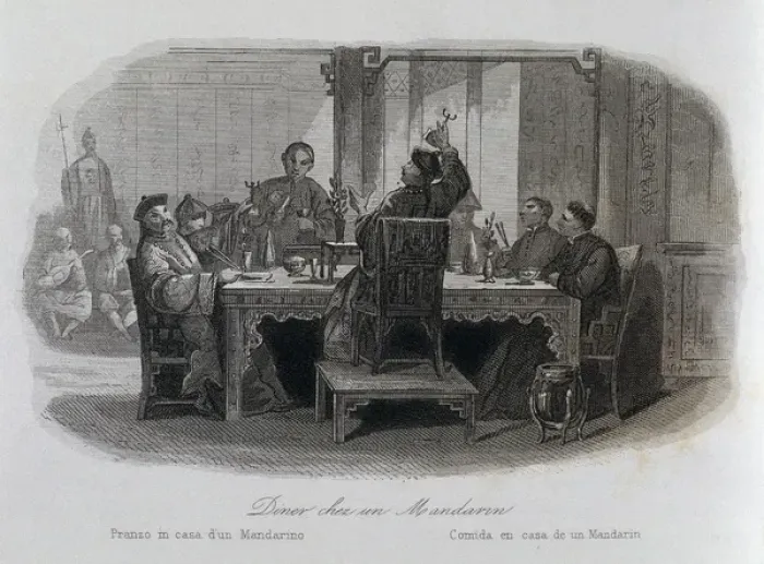 Framed Print : History of the Missions, 1863. Jesuits with a mandarin Framed Print : History of the Missions, 1863. Jesuits with a mandarin