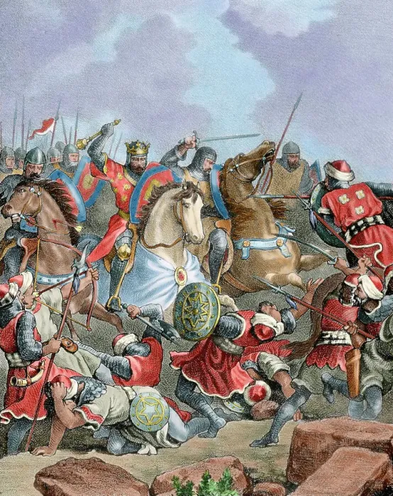 Framed Print : History of Spain. Battle of river Salado (30 october 1340) Framed Print : History of Spain. Battle of river Salado (30 october 1340)