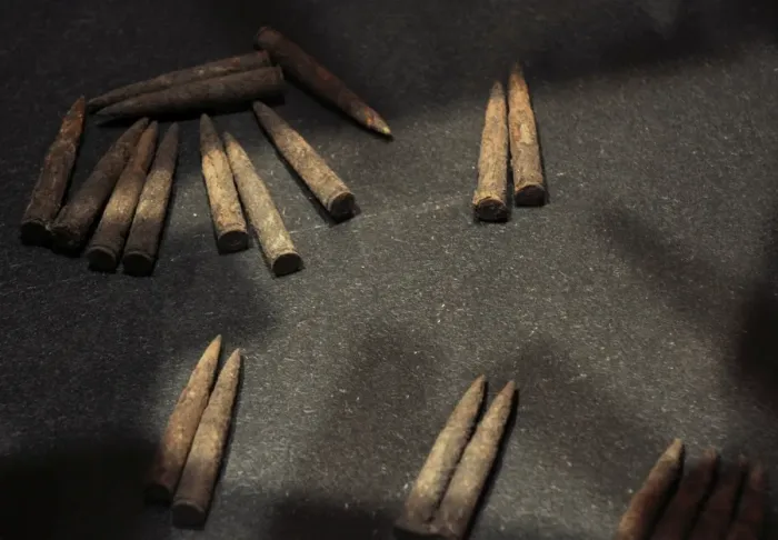 Framed Print : History. World War II. Latvia. Bullets found in the field of Framed Print : History. World War II. Latvia. Bullets found in the field of