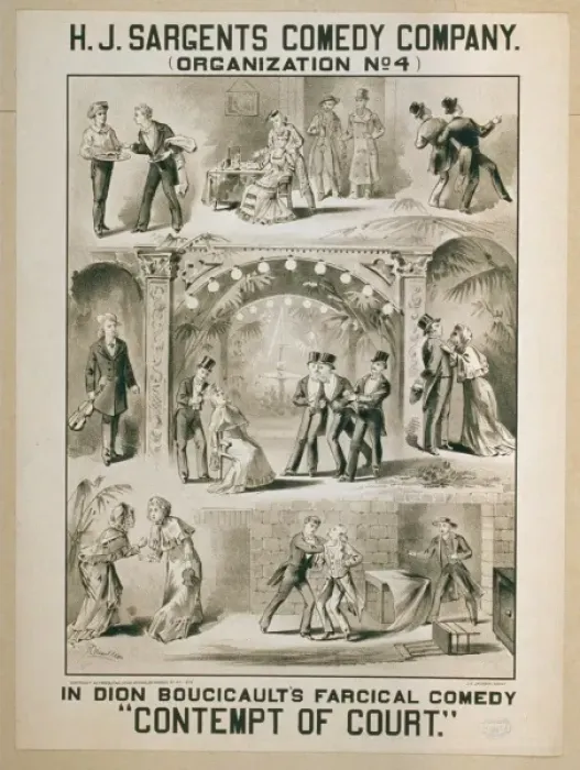 Framed Print : HJ Sargents Comedy Company (organization no. 4) in Dion Bouc Framed Print : HJ Sargents Comedy Company (organization no. 4) in Dion Bouc