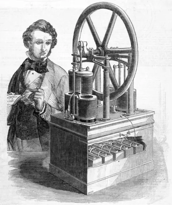 Framed Print : Hjorths electro-magnetic motive engine Framed Print : Hjorths electro-magnetic motive engine