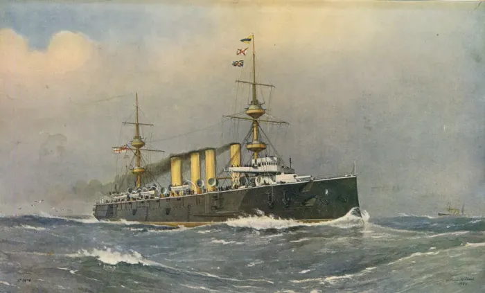Framed Print : HM Terrible, cruiser, en route to the Cape of Good Hope Framed Print : HM Terrible, cruiser, en route to the Cape of Good Hope