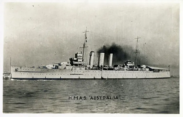 Framed Print : HMAS Australia - D84 - County Kent Class Heavy Cruiser Framed Print : HMAS Australia - D84 - County Kent Class Heavy Cruiser