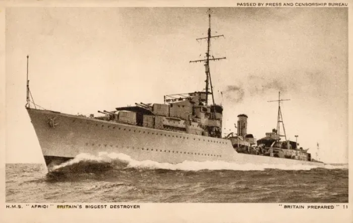 Framed Print : HMS Afridi - Britains Biggest Destroyer Framed Print : HMS Afridi - Britains Biggest Destroyer