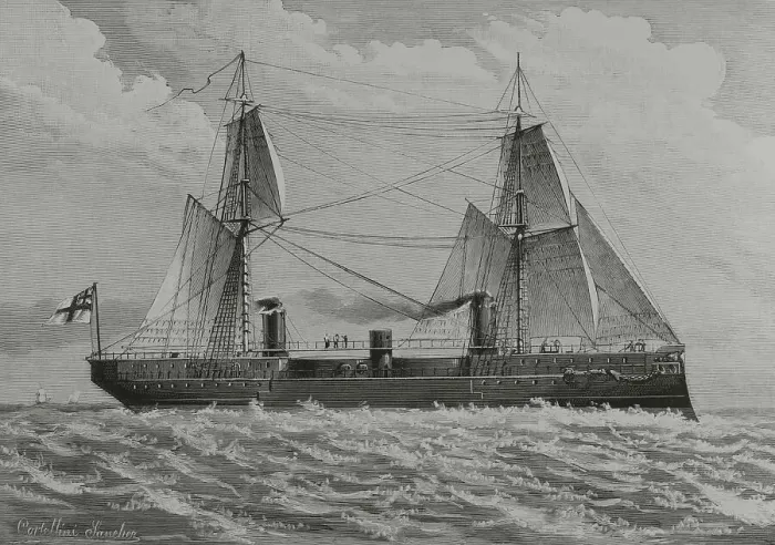 Framed Print : HMS Ajax. Ironclad warship built for the Royal Navy Framed Print : HMS Ajax. Ironclad warship built for the Royal Navy