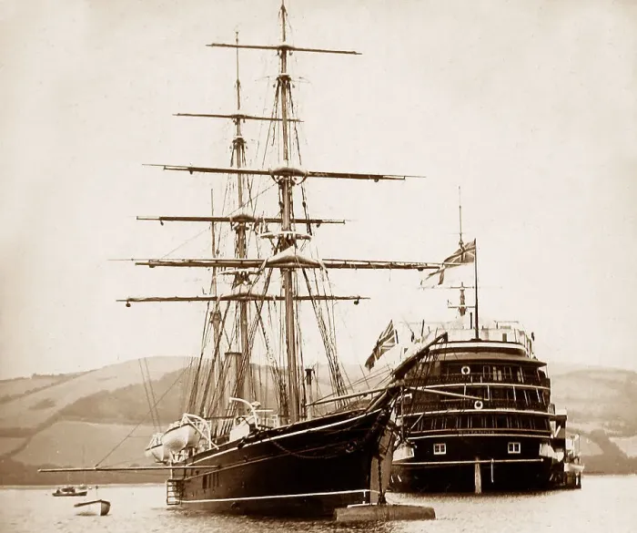 Framed Print : HMS Britannia, Training Ship, Dartmouth Framed Print : HMS Britannia, Training Ship, Dartmouth