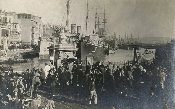 HMS Caesar in port at Constantinople