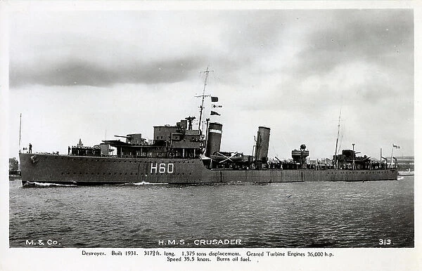 HMS Crusader (H60) - a Royal Navy C-class destroyer