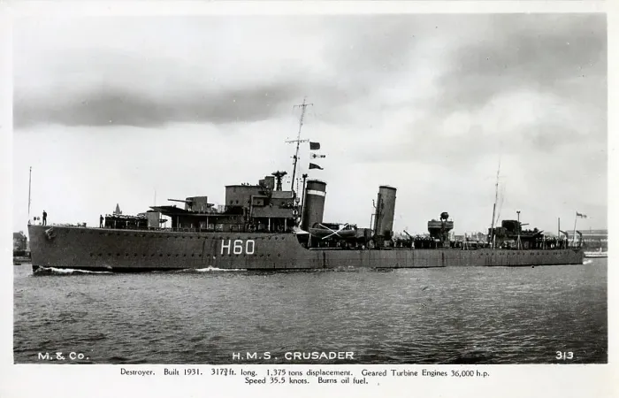 Framed Print : HMS Crusader (H60) - a Royal Navy C-class destroyer Framed Print : HMS Crusader (H60) - a Royal Navy C-class destroyer