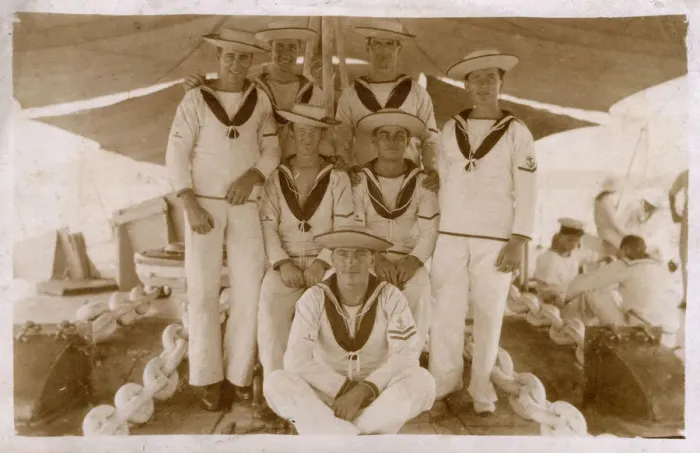 Framed Print : HMS Curlew, British C-class cruiser, crew members Framed Print : HMS Curlew, British C-class cruiser, crew members