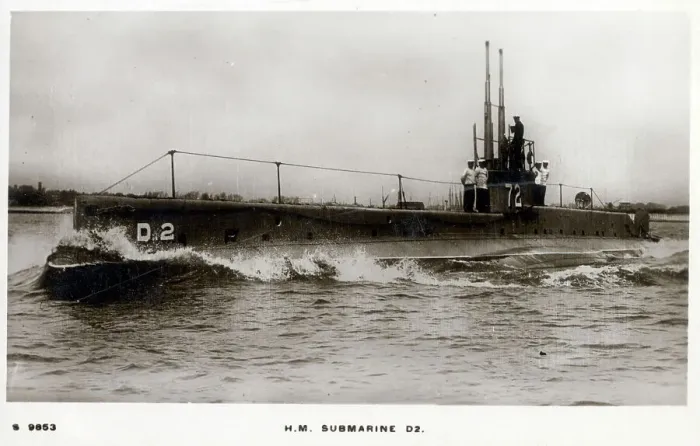 Framed Print : HMS D2 - D-class submarine Framed Print : HMS D2 - D-class submarine