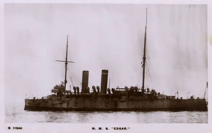 Framed Print : HMS Edgar, British protected cruiser Framed Print : HMS Edgar, British protected cruiser