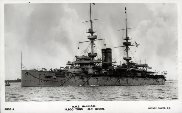 Framed Print : HMS Hannibal, British battleship Framed Print : HMS Hannibal, British battleship